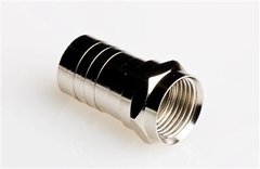 Coaxial male F crimp-on connecto