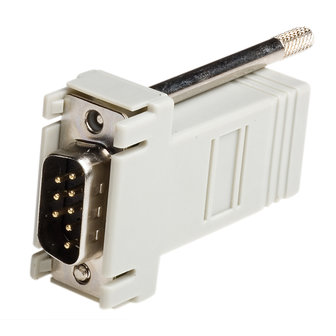 Serial adapter RJ45 jack to DB9 male