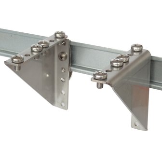 DIN-rail 2HU brackets with clip