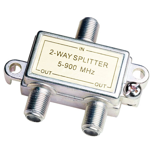 Coax 2-way splitter (-4dB) with F connectors