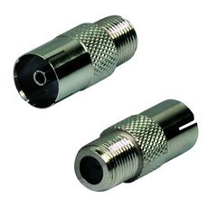 F female - IEC female coaxial adapter  (5 pcs) (ABI-AX1014S00-5)