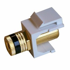 Speaker Terminal - goldplated, black ring  - 12mm² - keystone  (ABI-CS3001SBK)