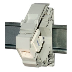 RJ45 Cat6 UTP connector - DIN-rail keystone  (ABI-DC1001S06)