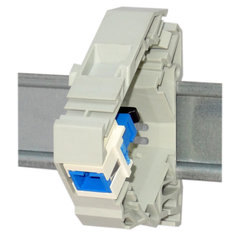 SC to SC Simplex singlemode fiber coupler - DIN-rail keystone (ABI-DC1012SSM)