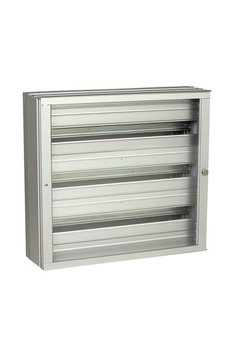 Xcel pro+ Aluminium cabinet with transparant door - 3 DIN-rails - 93 positions (ABI-HE3060S03)