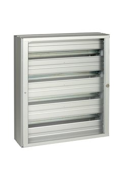 Xcel pro+ Aluminium cabinet with transparant door - 4 DIN-rails - 124 positions (ABI-HE3060S04)