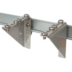VertiGo DIN-rail 2HU brackets with clip - one pair (ABI-VE1003S00-2)